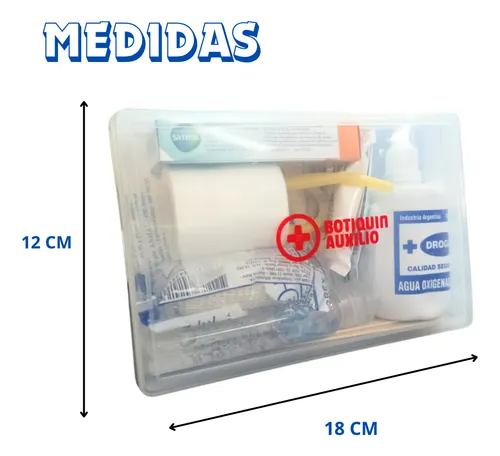 Botiquin Primeros Auxilios 15 Elementos Caja Plastica - Imagen 2