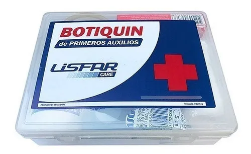 Botiquin Primeros Auxilios 15 Elementos Caja Plastica